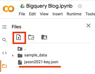 Google Colab Upload JSON Key File