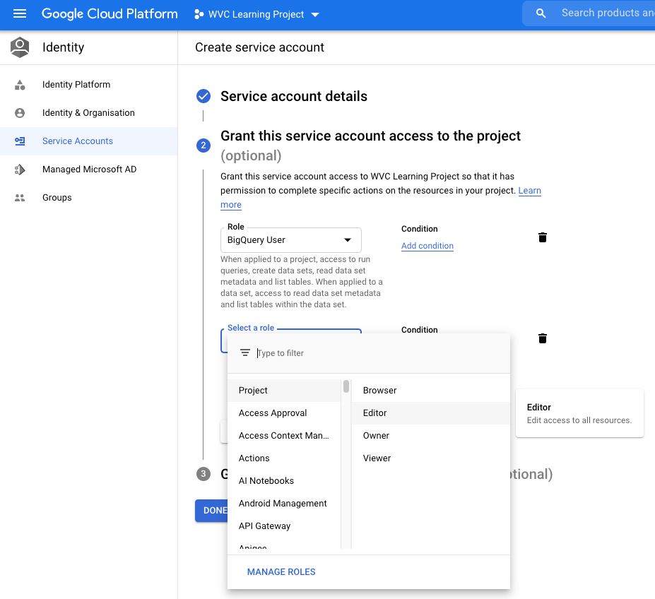 GCP Service Account Config 2