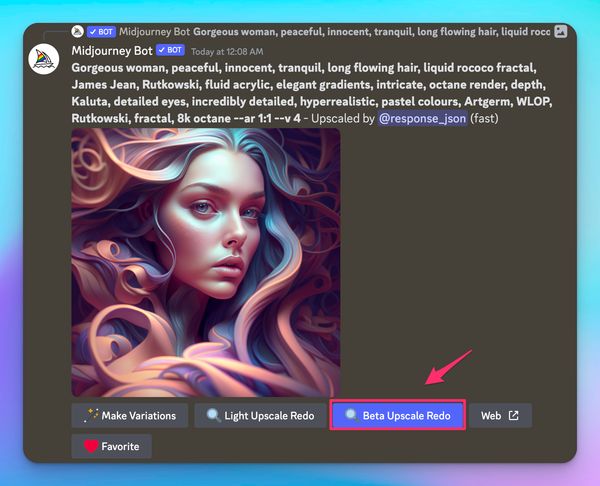midjourney beta upscale redo
